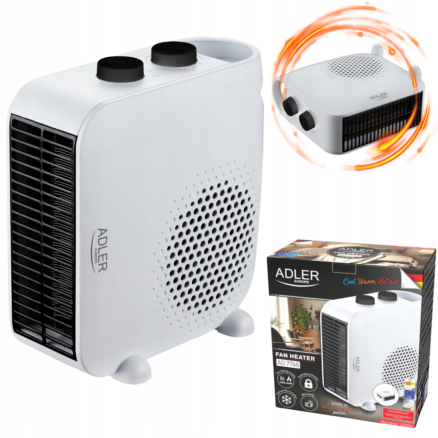 Adler AD 7748 2000 W ventilátorový ohrievač